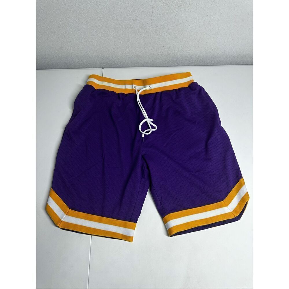 Rebel Minds Mesh Purple Yellow Men’s Shorts Size L